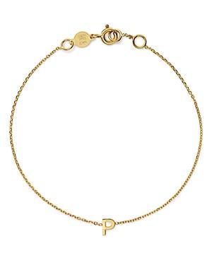 Moon & Meadow 14K Yellow Gold Initial Chain Bracelet Product Image