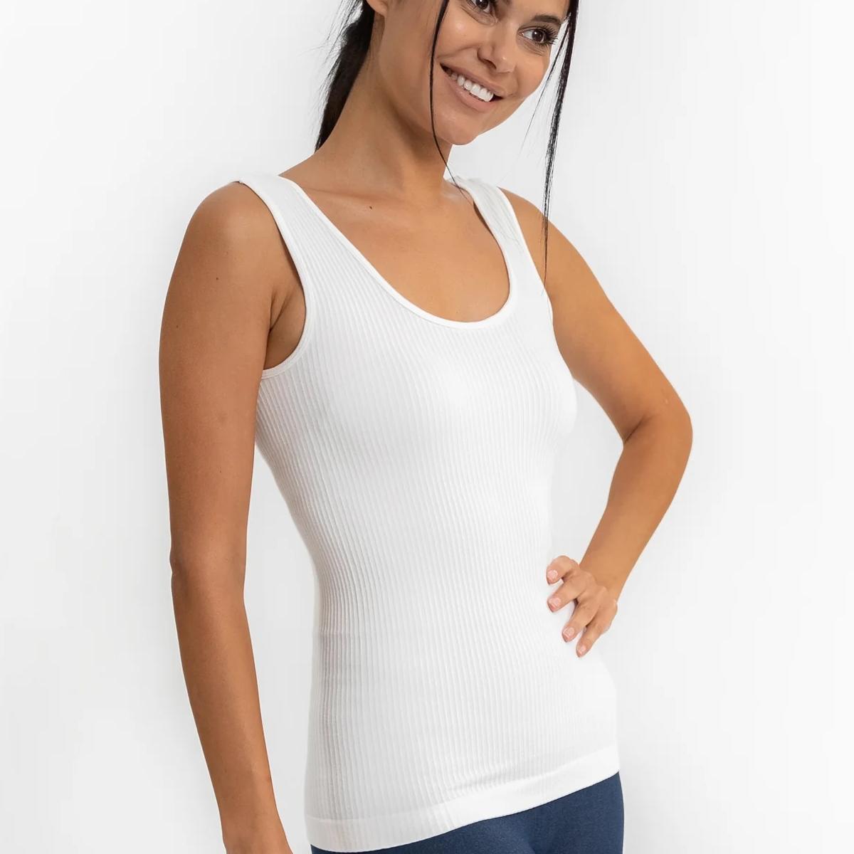 Ribbed Vee/Scoop Neck Tank Product Image