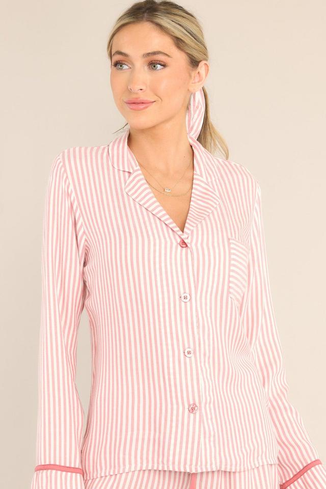 PJ Salvage Stripe Hype Pink PJ Top Product Image