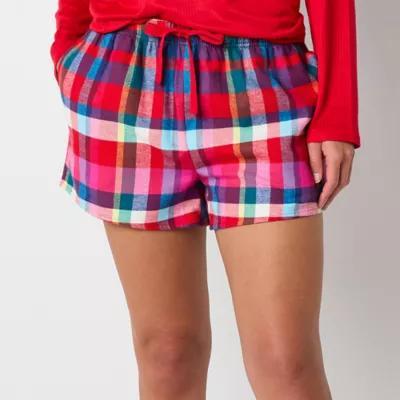 Sleep Chic Womens Flannel Pajama Shorts Product Image