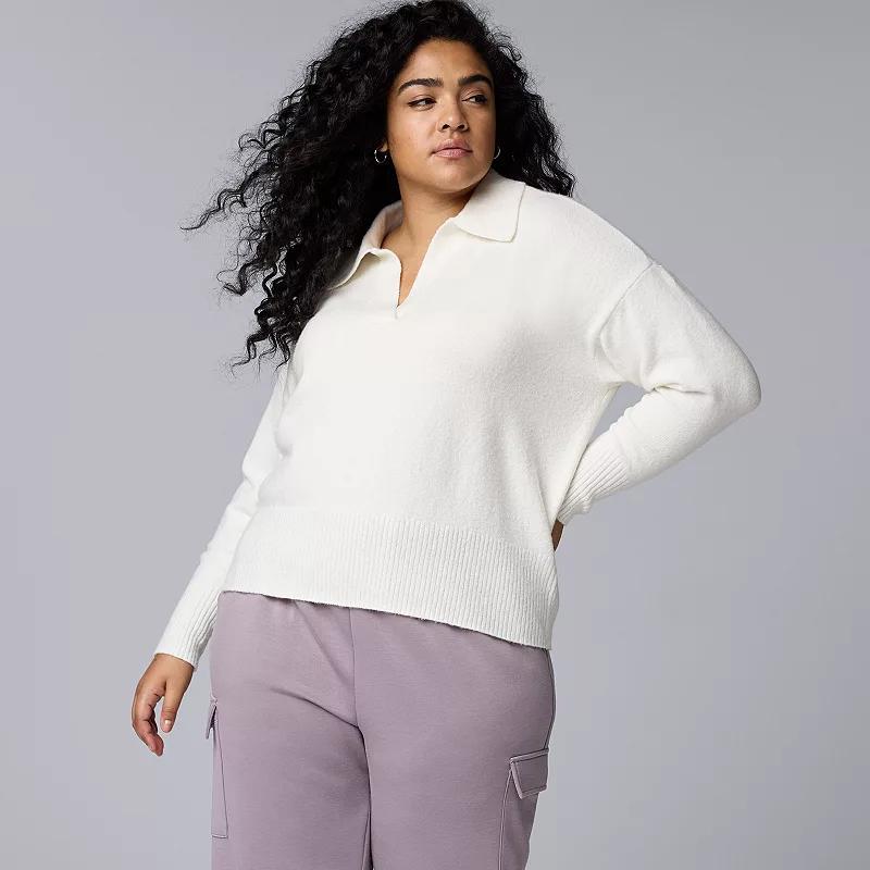 Plus Size Simply Vera Vera Wang Cashmere Blend Pullover Sweater, Womens Product Image