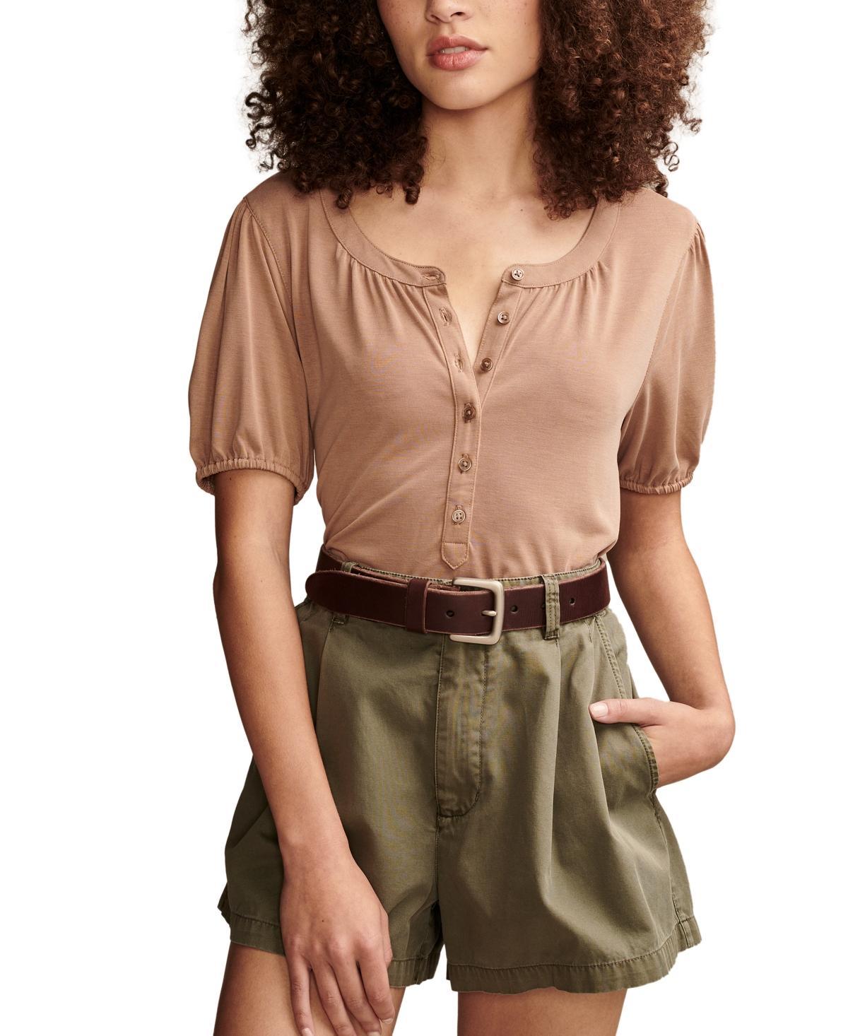 Lucky Brand Womens Sandwash Peasant Top Product Image