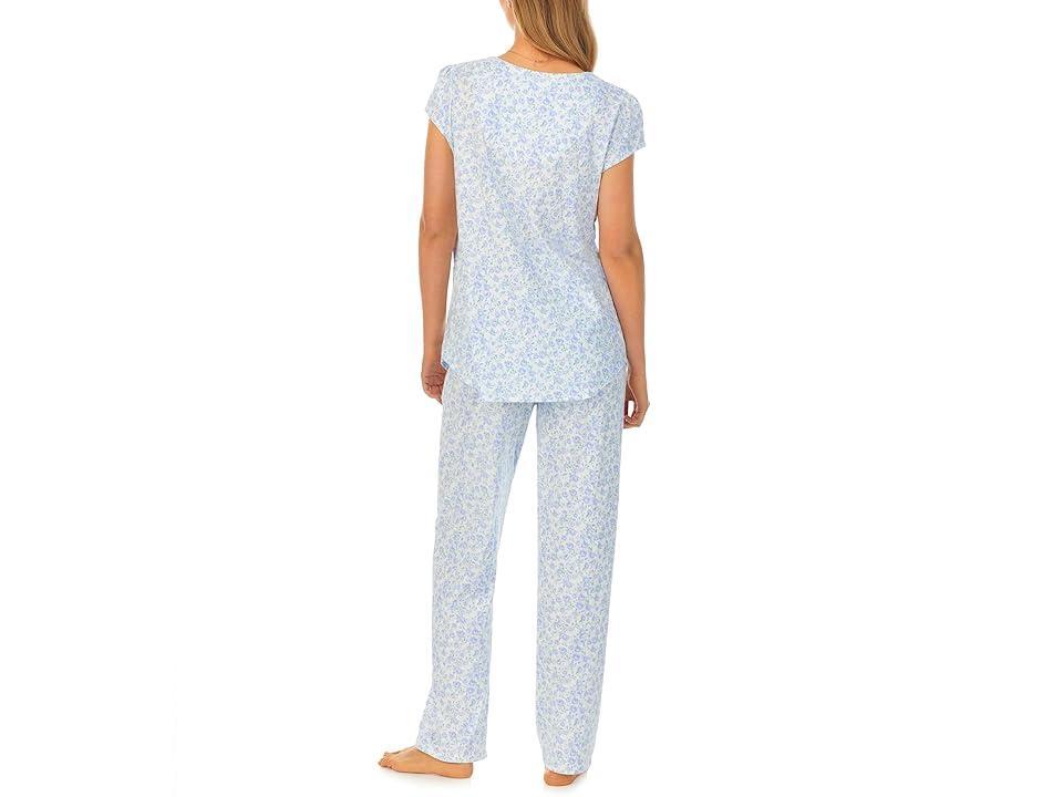 Eileen West Cap Sleeve Long PJ Set (Packed Rose) Women's Pajama Sets Product Image