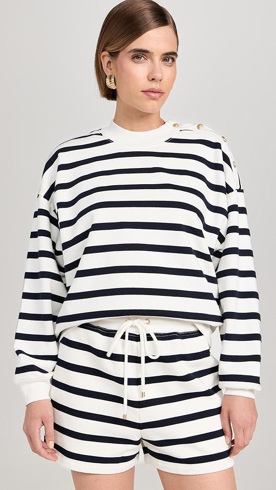 FRAME Button Detail Sweatshirt | Shopbop Product Image