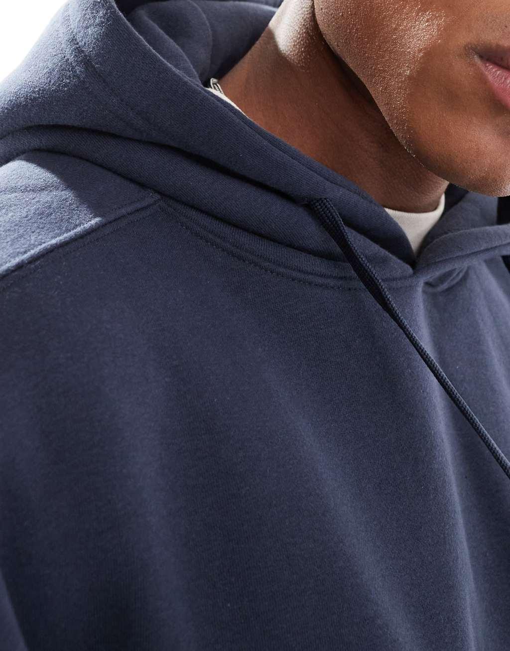 Pull&Bear hoodie in navy Product Image