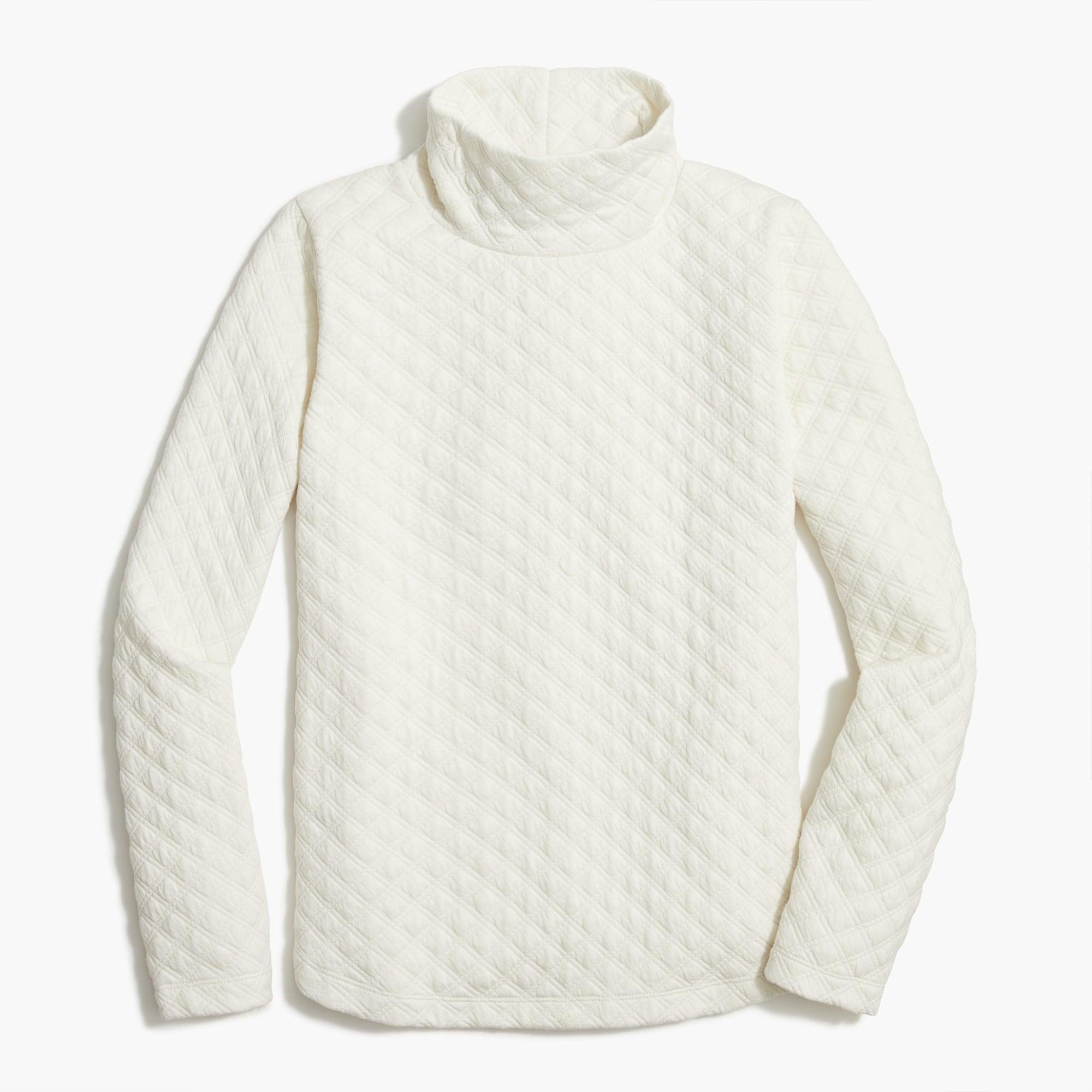 Quilted mockneck pullover Product Image