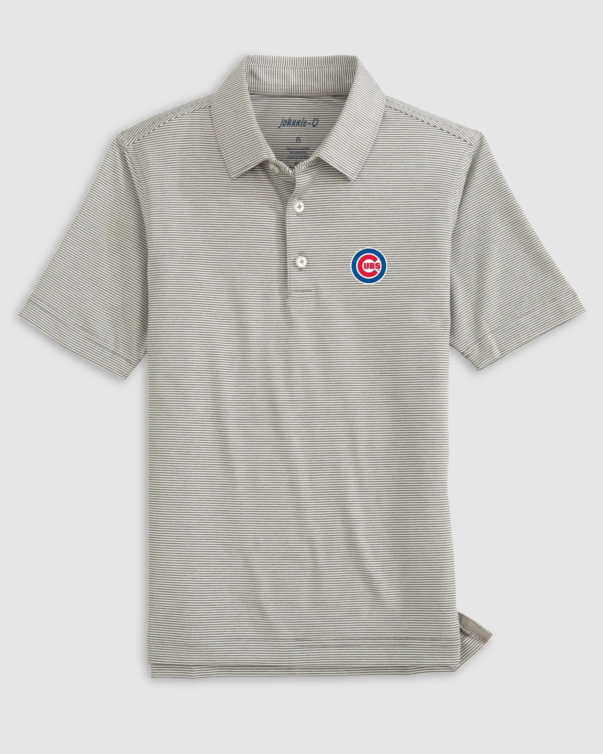 johnnie-O Chicago Cubs Lyndonn Jr. Striped Jersey Performance Polo Product Image