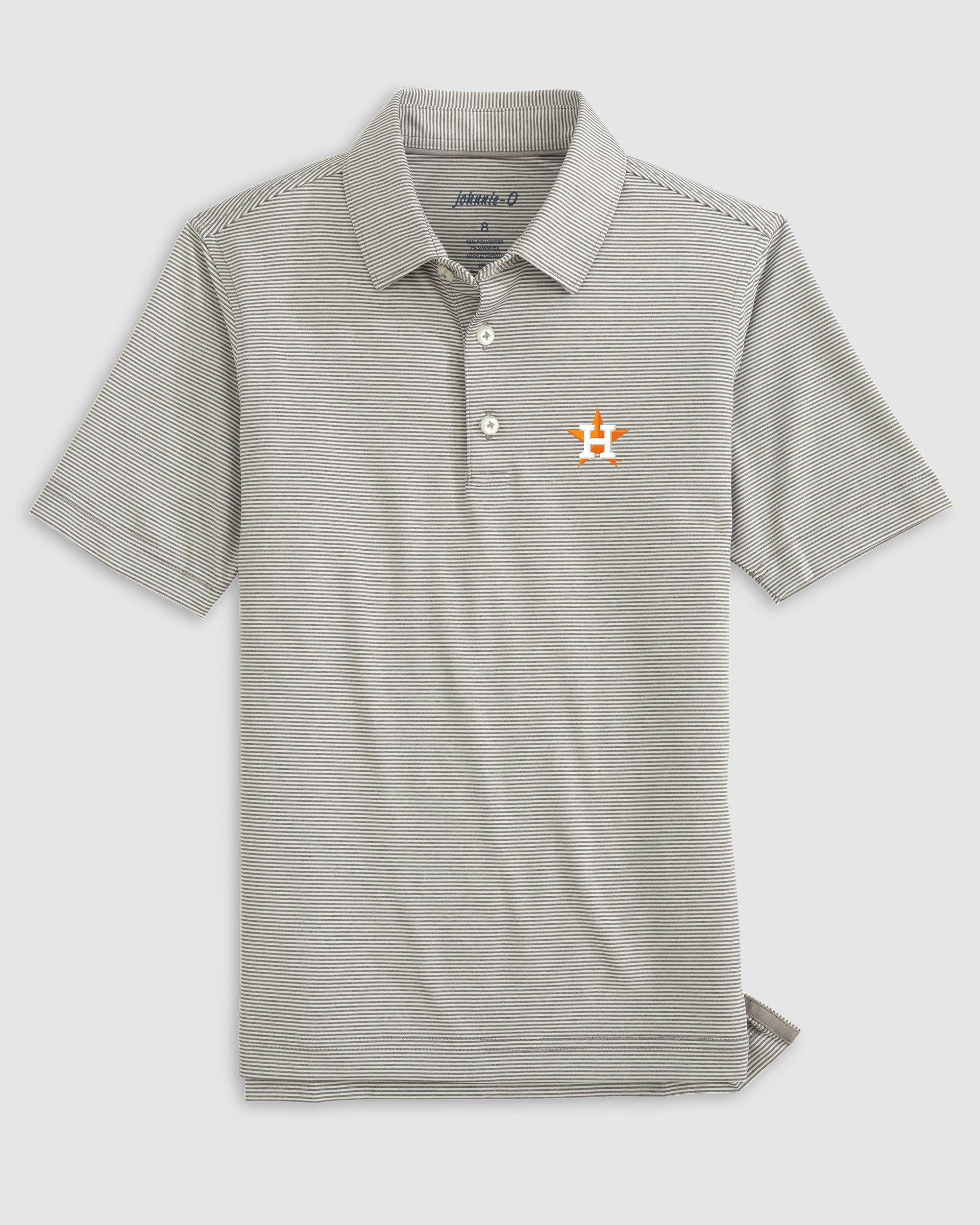 Boston College Lyndonn Jr. Striped Jersey Performance Polo Product Image