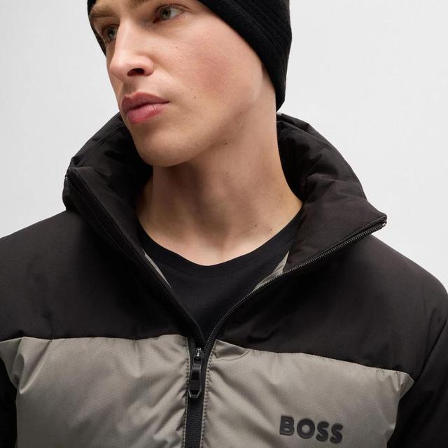 Boss Logo Beanie in Wool Blend Jacquard Product Image