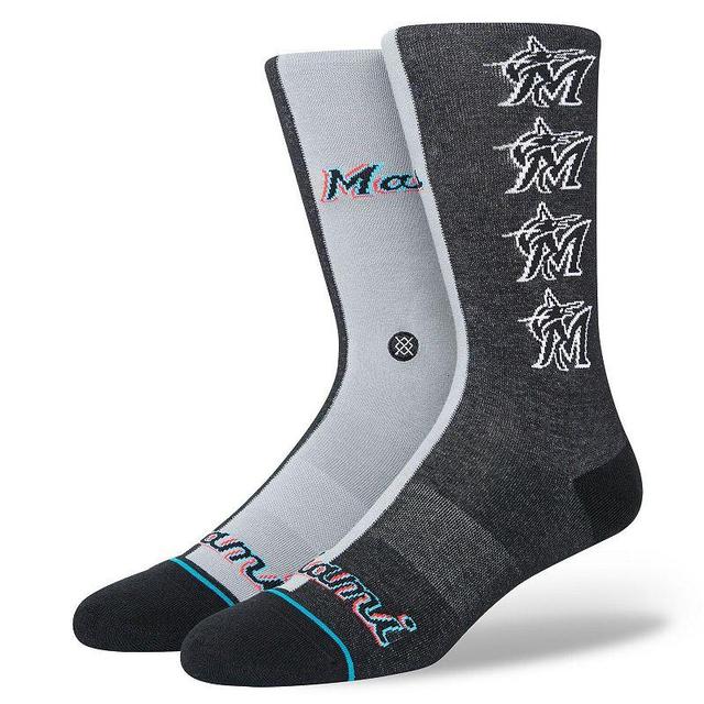 Mens Stance Miami Marlins Split Crew Socks Product Image