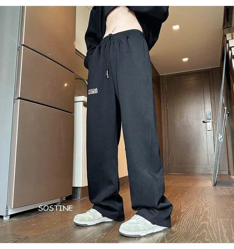 Drawstring Waist Sweatpants Product Image