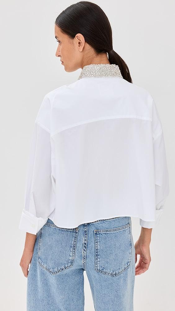 TWP Soon to be Ex Shirt with Crystal Collar | Shopbop Product Image