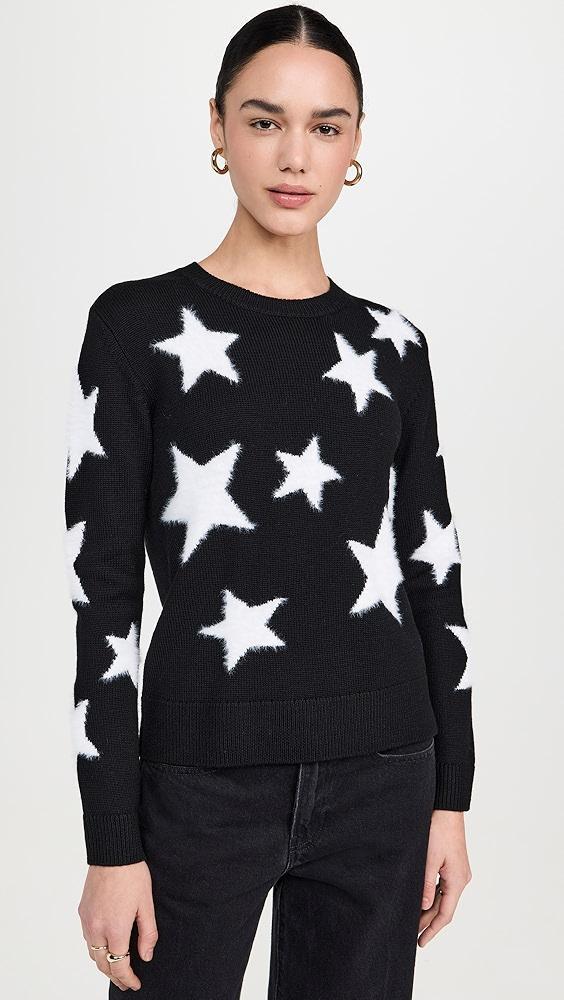 alice + olivia Andora Fuzzy Star Pullover | Shopbop Product Image