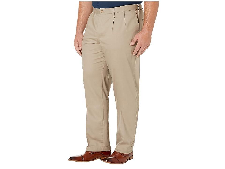 Dockers Big Tall Classic Fit Signature Khaki Lux Cotton Stretch Pants - Pleated (Timber Wolf) Men's Casual Pants Product Image