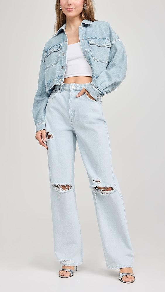 ABRAND Carrie Iris Rip Jeans | Shopbop Product Image