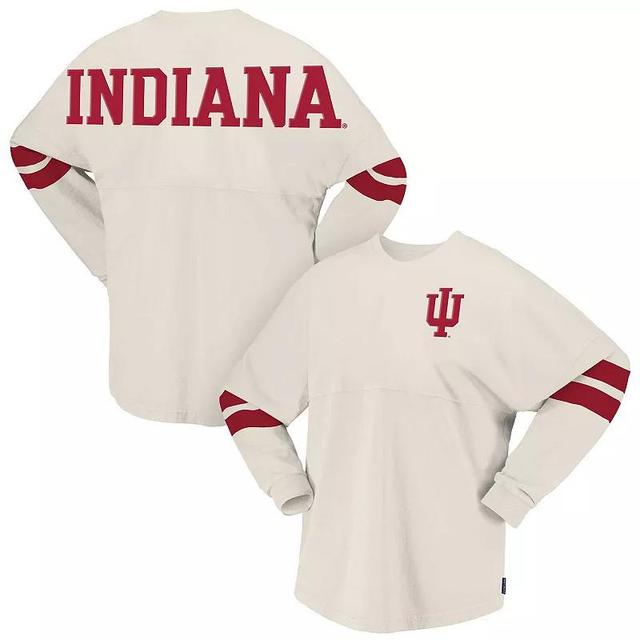 Womens Spirit Jersey Cream Indiana Hoosiers Oversized T-Shirt Product Image