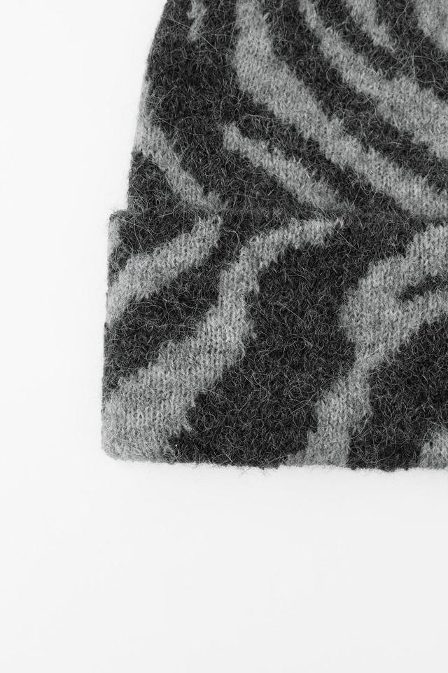 ANIMAL PRINT KNIT BEANIE Product Image