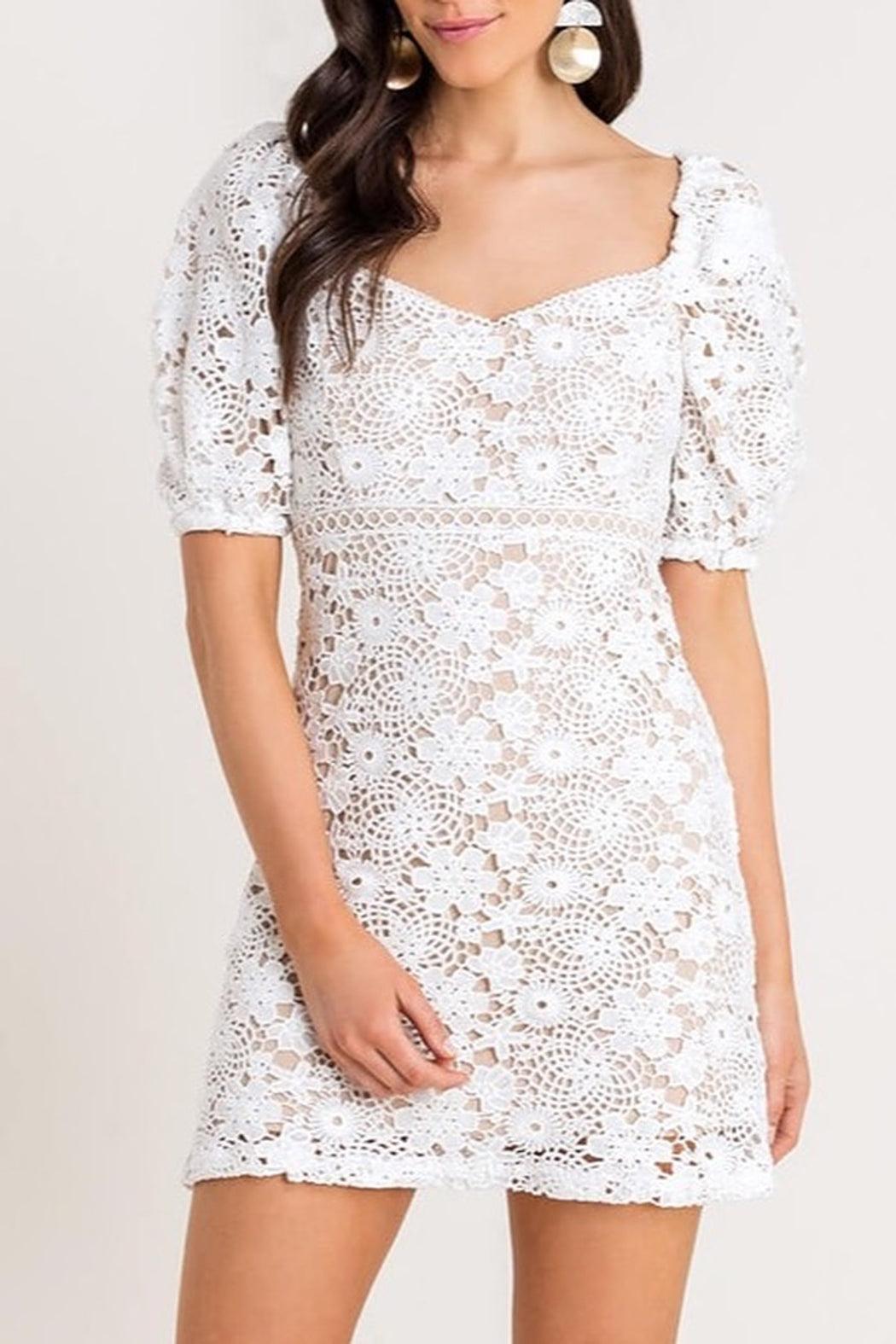 Lace Sweetheart Mini Dress Product Image