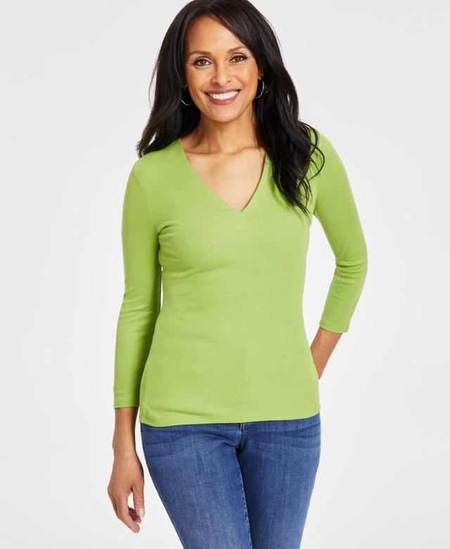 I.n.c. International Concepts Womens Ribbed Top, Created for Macys Product Image