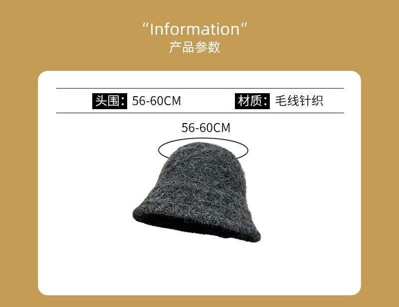 Plain Knit Bucket Hat Product Image