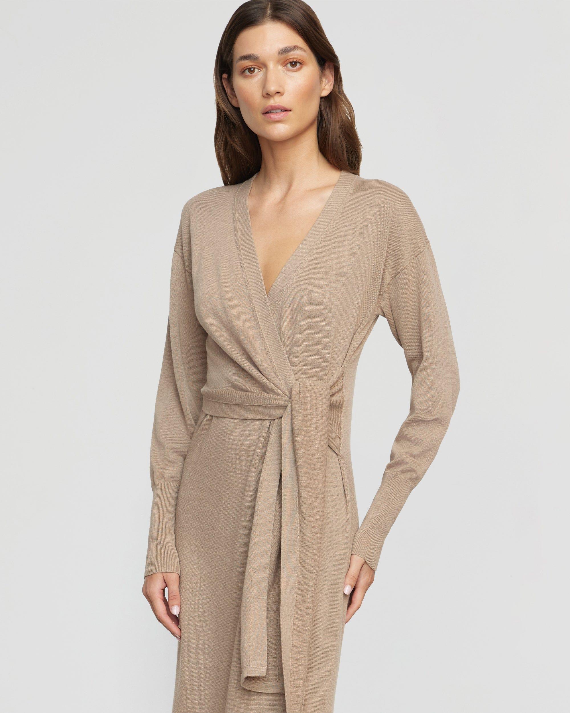 Linden Front-Wrap Sweater Dress Product Image