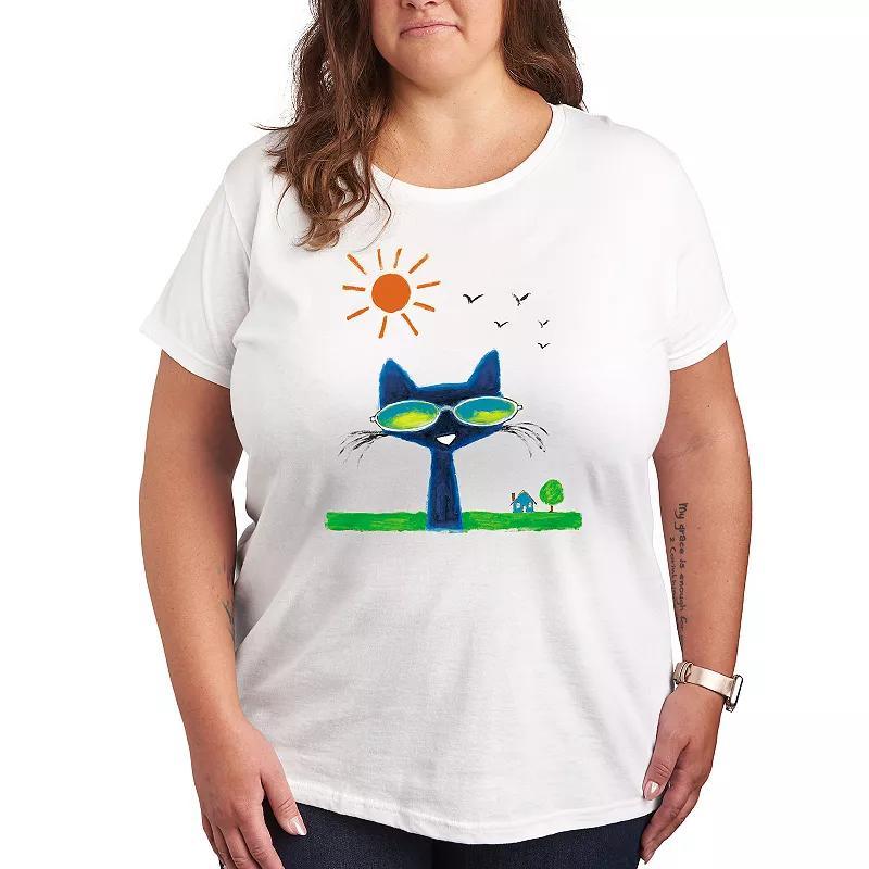 Plus Pete the Cat Magic Sunglasses Graphic Tee, Womens Product Image