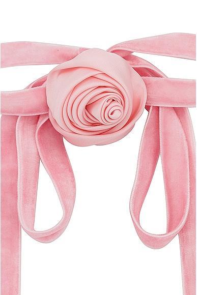 Lele Sadoughi Silk Rosette Ribbon Choker Product Image