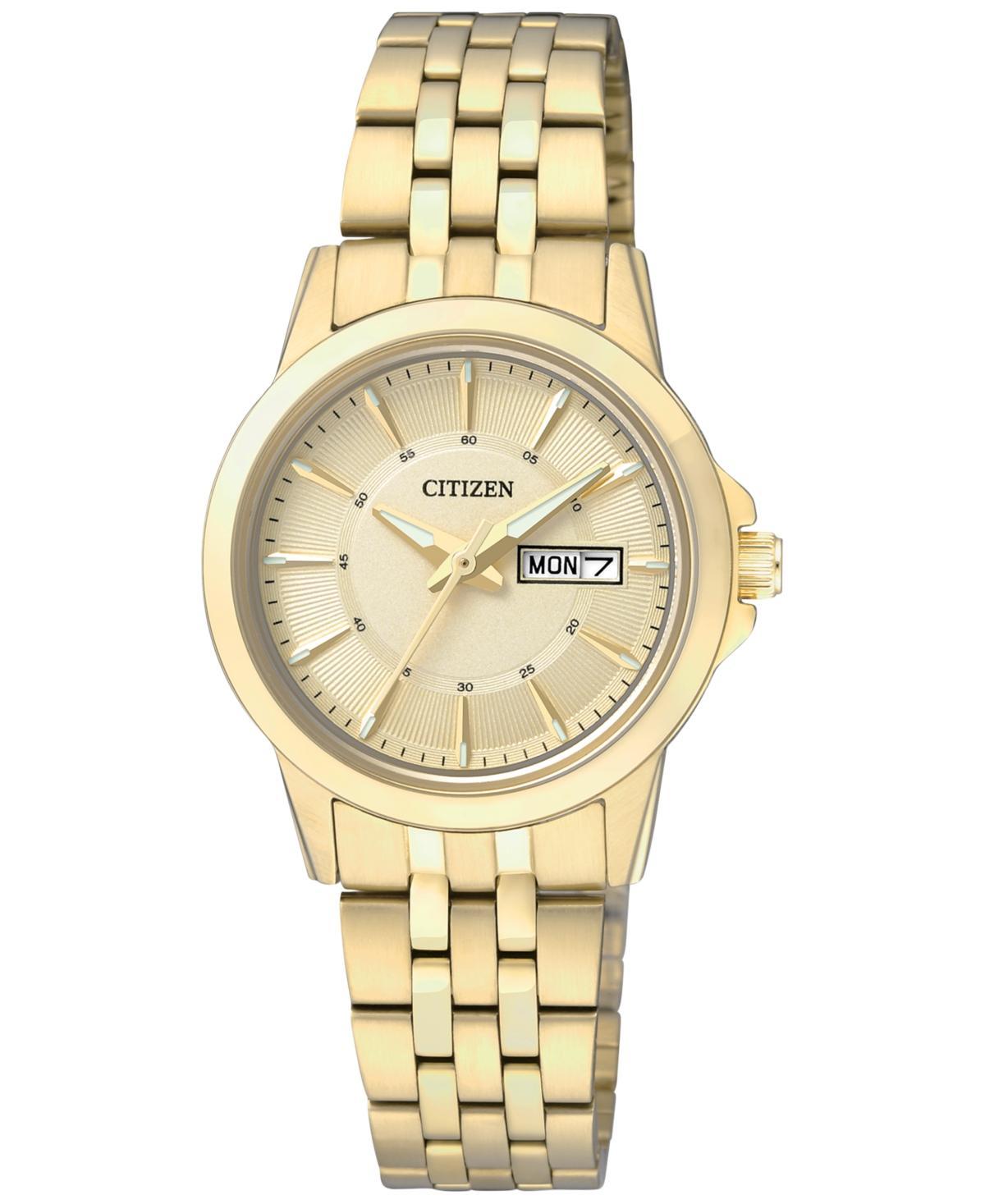 Citizen Womens Stainless Steel Watch - EQ0603-59P, Gold Tone Product Image