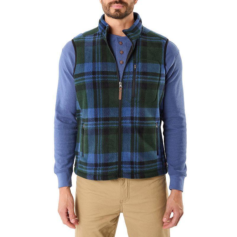 Mens Smiths Workwear Sherpa-Lined Plaid PolarFleece Vest Product Image