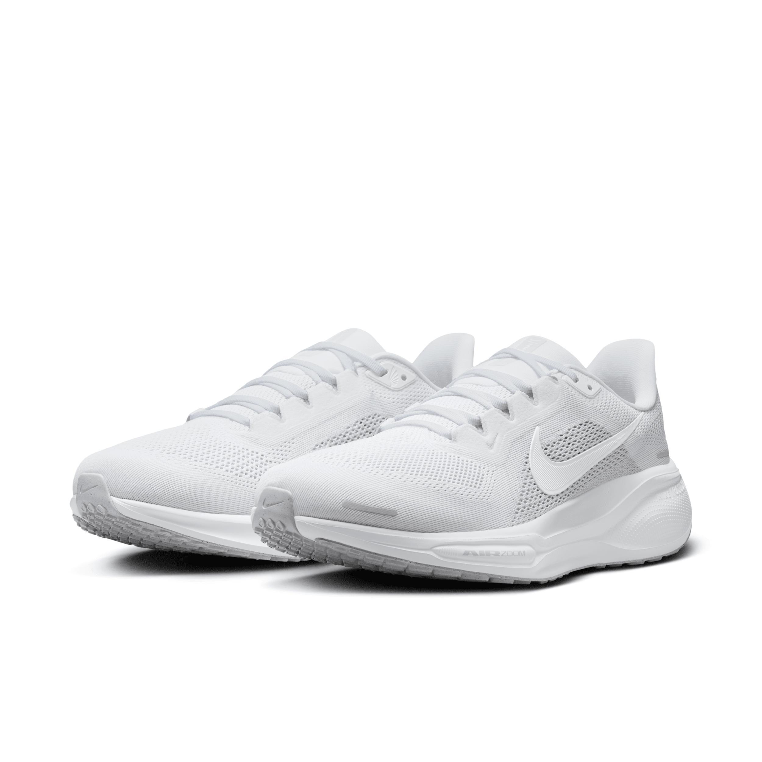 Nike Mens Nike Zoom Pegasus 41 Wide - Mens Shoes White/White/Pure Platinum Product Image