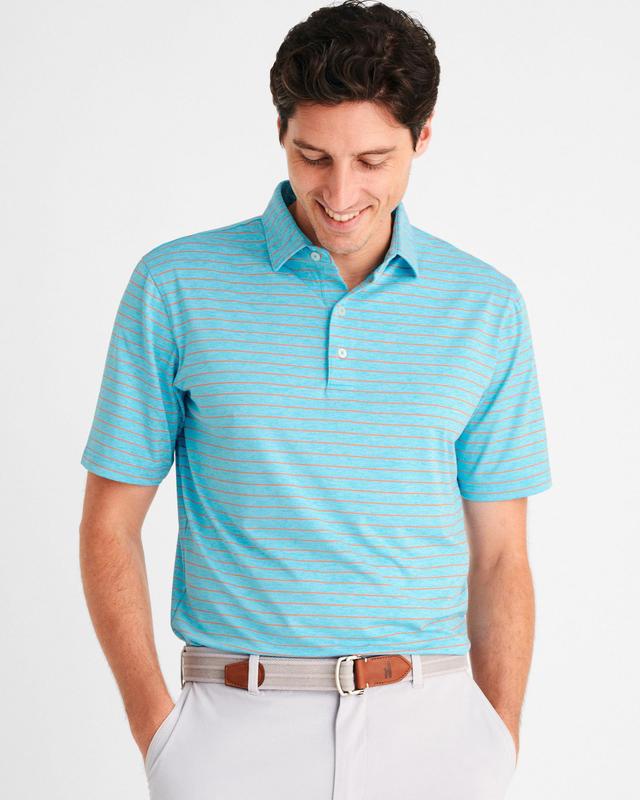 johnnie-O Newton Striped Jersey Performance Polo Product Image