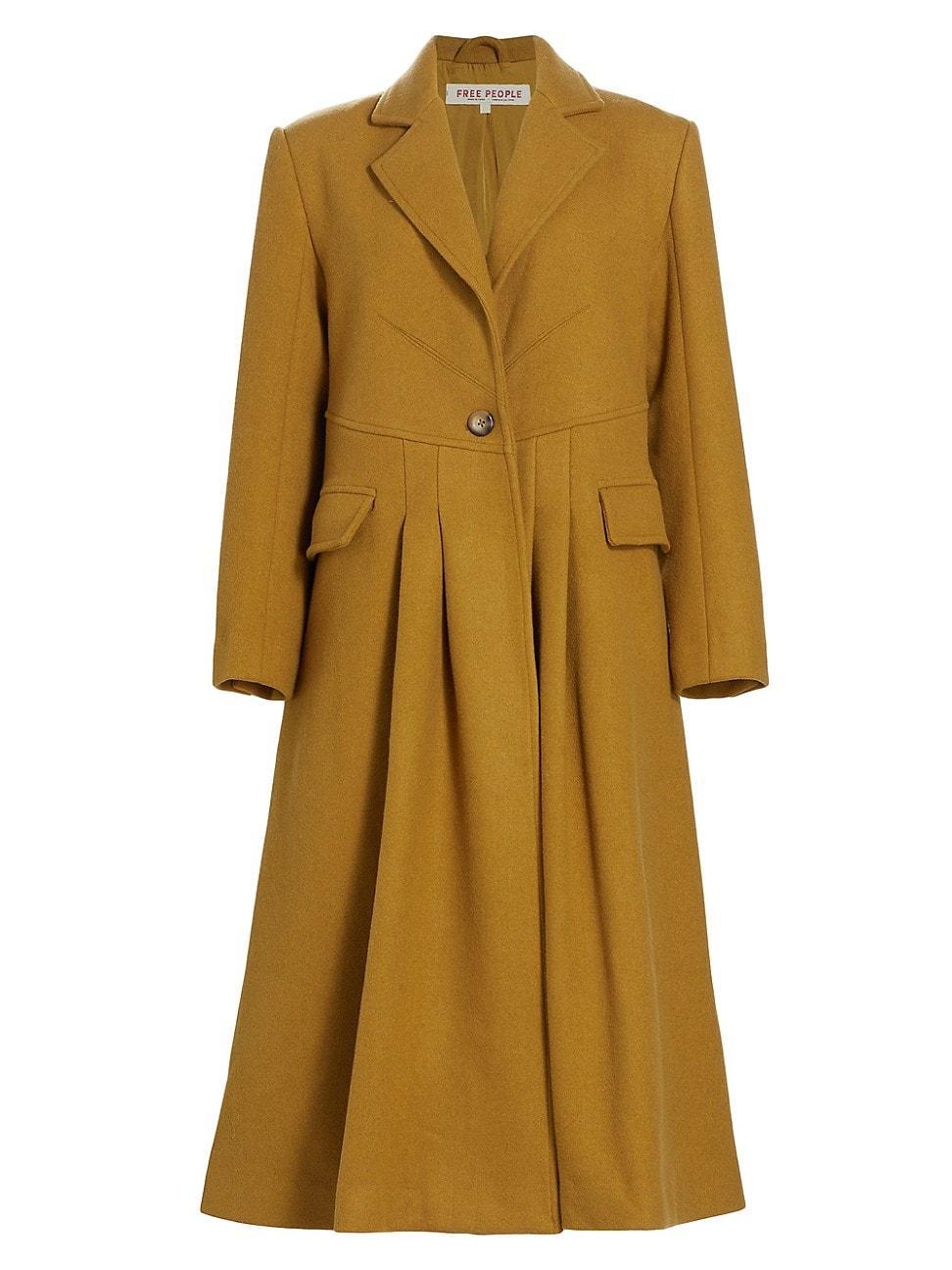 Womens Victoria Flared Wool-Blend Coat Product Image