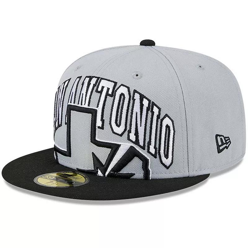 Mens New Era Gray/Black San Antonio Spurs Tip-Off Two-Tone 59FIFTY Fitted Hat Product Image