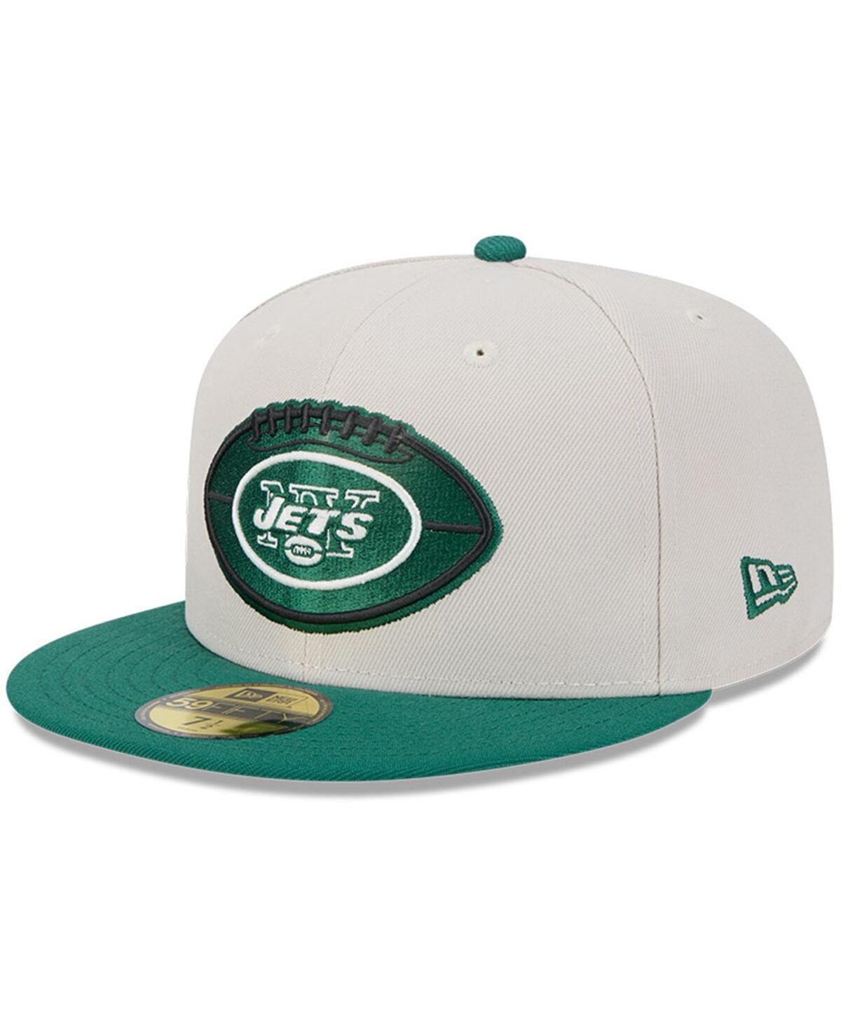 New Era Mens Stone New York Jets 2024 Sideline Historic 59FIFTY Fitted Hat - Stone, Green Product Image