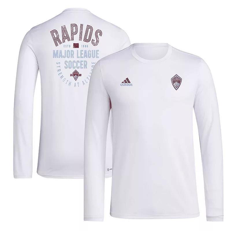 Mens adidas White Colorado Rapids Local Stoic Long Sleeve T-Shirt Product Image