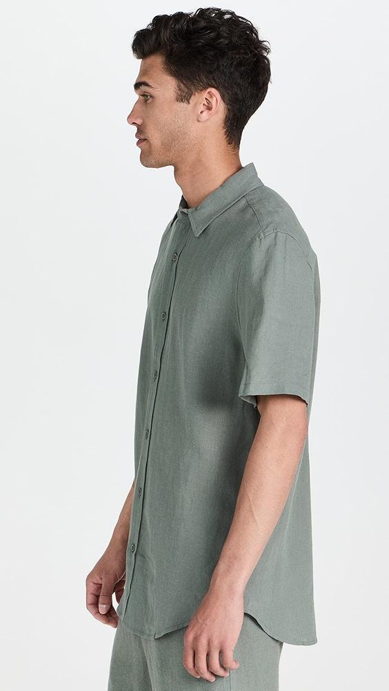 Onia Standard Short Sleeve Linen Shirt | Shopbop Product Image