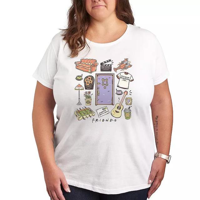 Plus Friends Collage Graphic Tee, Womens Grey Gray Product Image