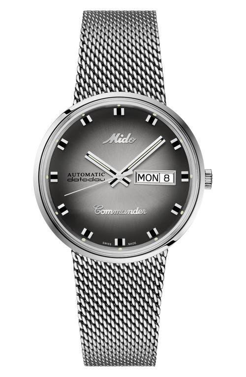 Mido Swiss Automatic Commander Shade Stainless Steel Mesh Bracelet Watch, 37mm - A Special Edition Product Image