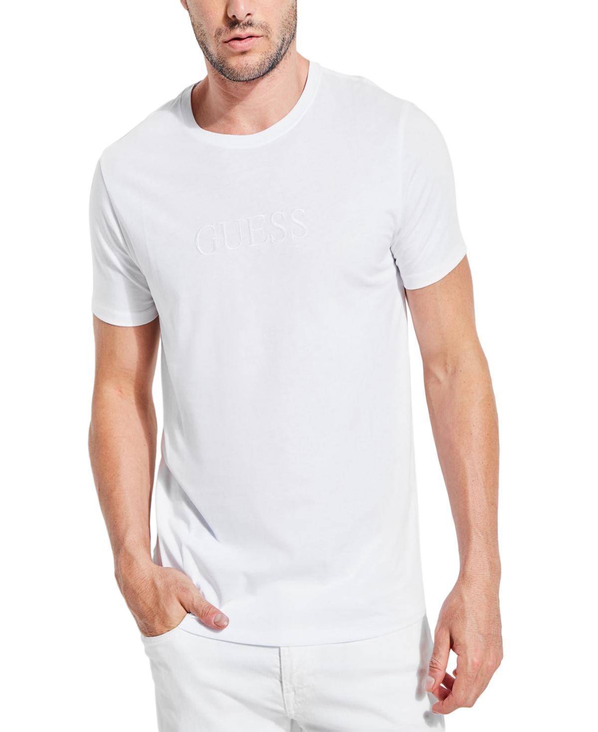 Guess Short-Sleeve Embroidered-Logo Pima T Product Image