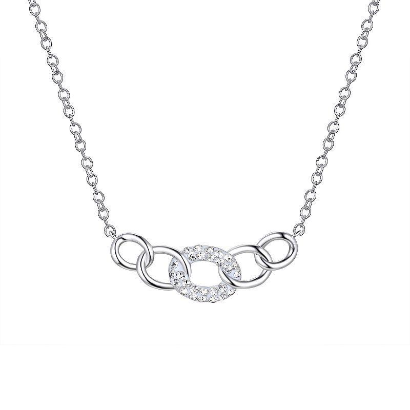 Chrystina Crystal Multi Link Necklace, Womens Silver Tone Product Image