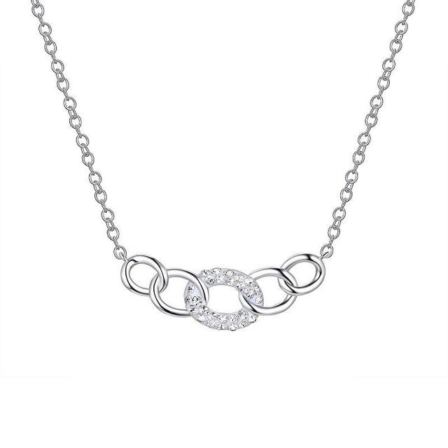 Chrystina Crystal Multi Link Necklace, Womens Silver Tone Product Image