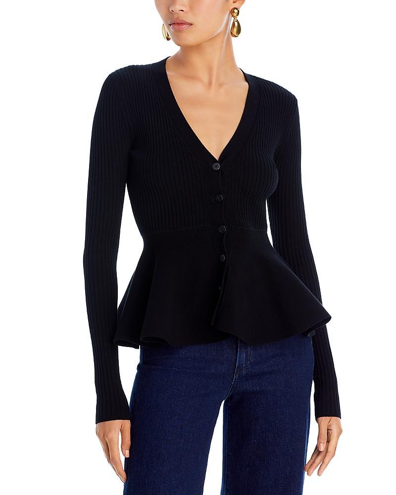 Jason Wu Collection Button Front Peplum Sweater Product Image