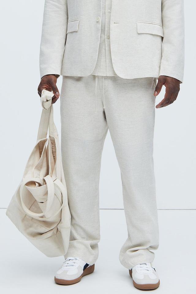 Bahamas Linen Pants - Oatmeal Product Image