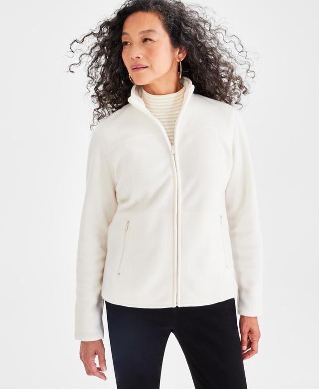 Style & Co Womens Polar Fleece Mock-Neck Jacket, Created for Macys Product Image