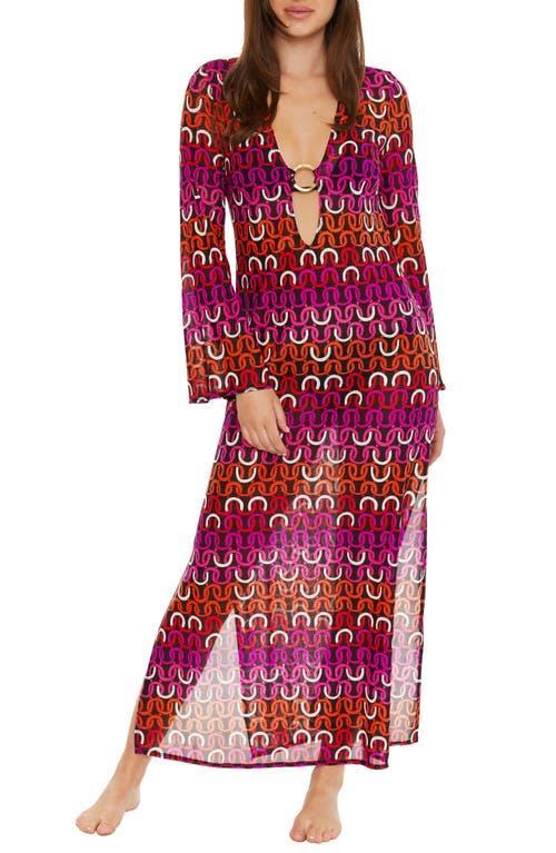 Womens Echo Geometric Mesh Maxi Dress Product Image