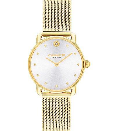 COACH Womens Elliot Silver Dial Quartz Analog Mesh Bracelet Watch Product Image