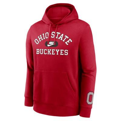 Ohio State Buckeyes Legacy Club Foundational Men's Nike College Pullover Hoodie Product Image