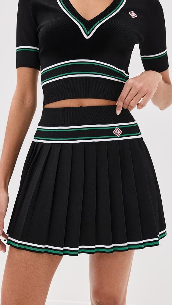 Casablanca Pleated Stripe Skirt | Shopbop product image