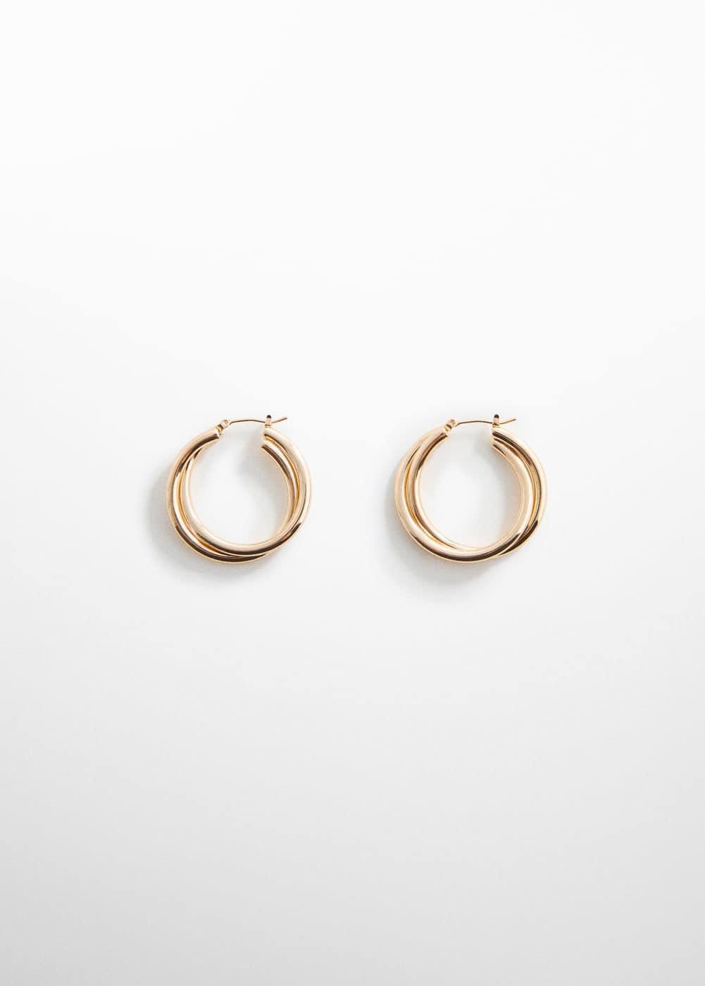 MANGO - Mixed hoop earrings - One size - Women Product Image