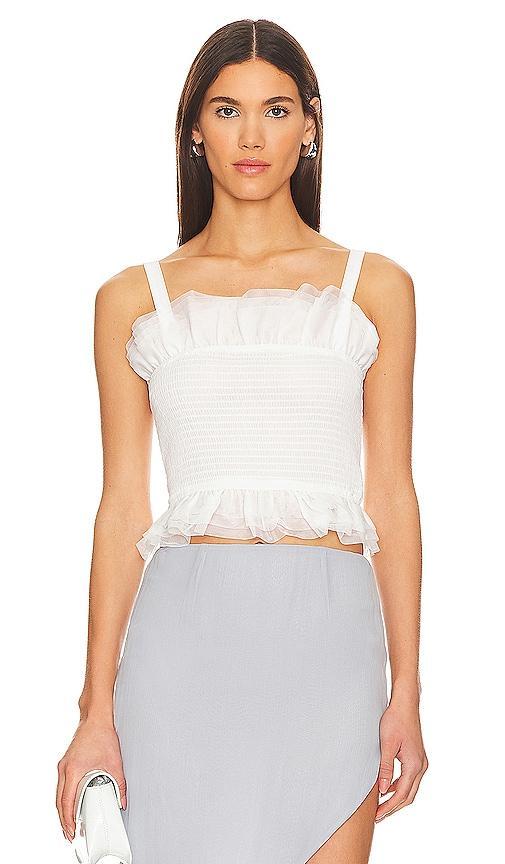 Steve Madden Rhiannon Smocked Tulle Top Product Image